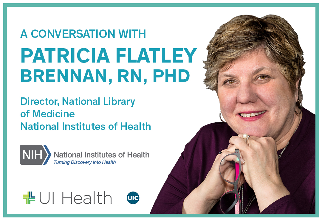 photo of Dr. Flatley Brennan with text showing her name, title and affiliation, and the NIH logo